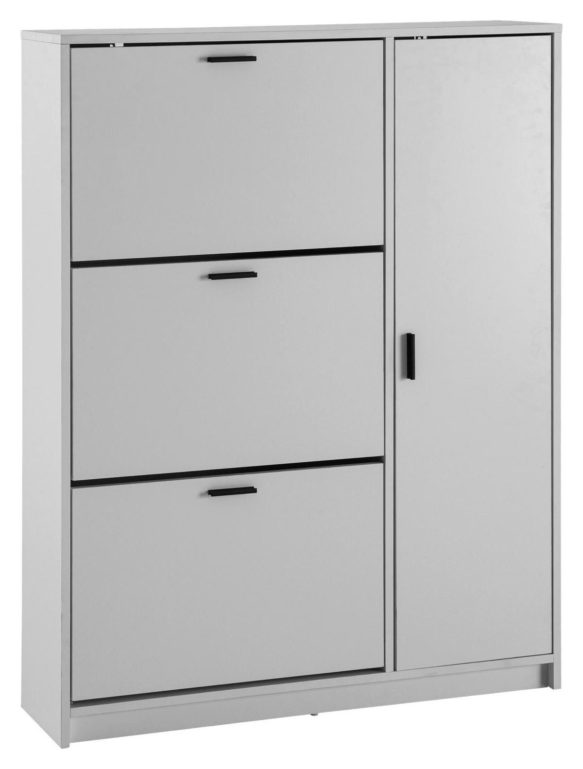 Schuhschrank weiß B/H/T: ca. 90x120x24 cm Schuhschrank - weiß (90,00/120,00/24,00cm) - Wohnling