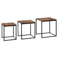 Beistelltisch 3er-Set. rosenholz Holz B/H/T: ca. 40x42x40 cm 3er-Set. - rosenholz (40,00/42,00/40,00cm) - Wohnling