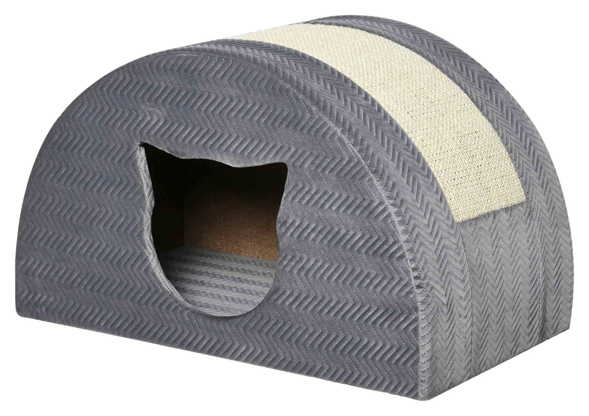 PawHut Katzen-Zubehör grau Edelstahl B/H/L: ca. 30x48,5x30 cm Katzenhöhle - grau (30,00/30,00/48,50cm) - PawHut