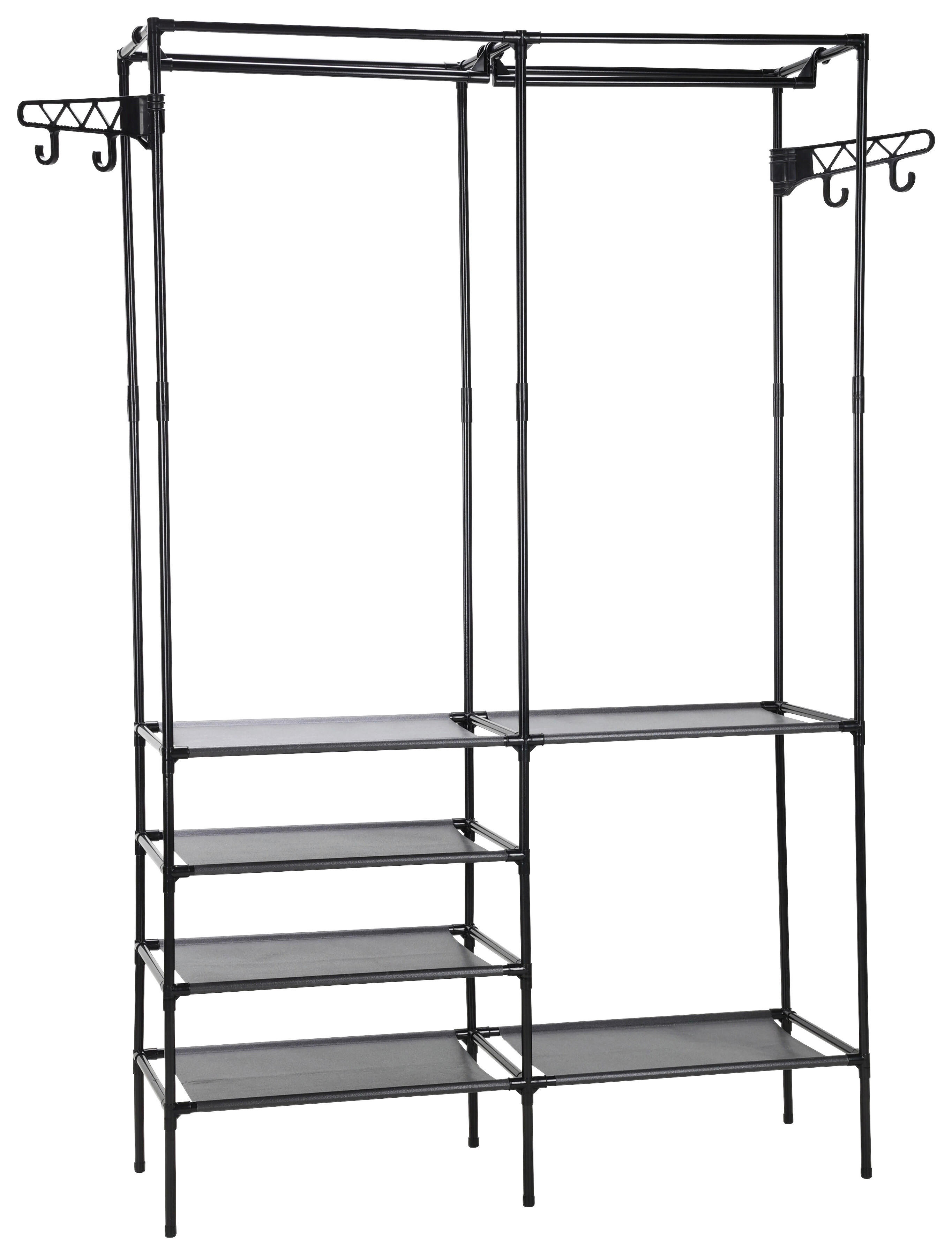 Kleiderständer schwarz Eisen B/H/L: ca. 28,5x8x52 cm Kleiderständer - schwarz (52,00/28,50/8,00cm)
