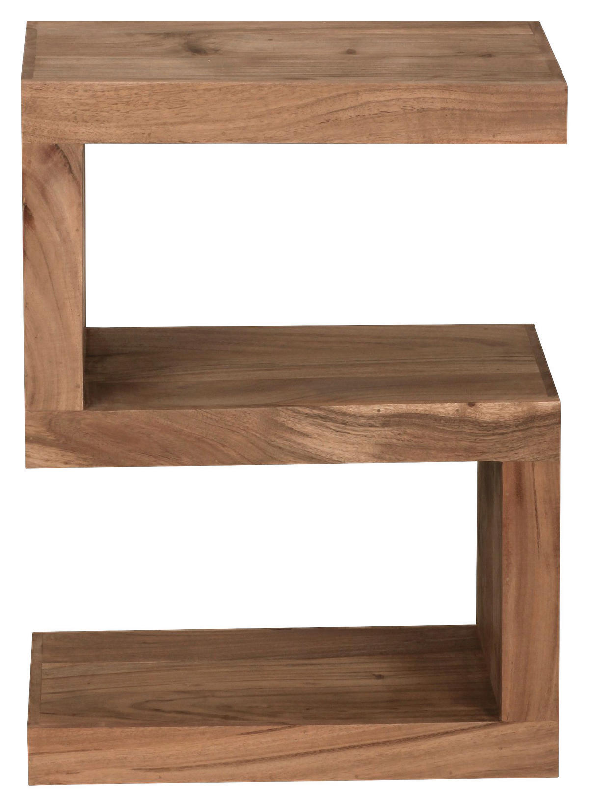 Beistelltisch natur Akazie B/H/T: ca. 44x60x30 cm Beistelltisch S Cube - natur (44,00/60,00/30,00cm) - Wohnling