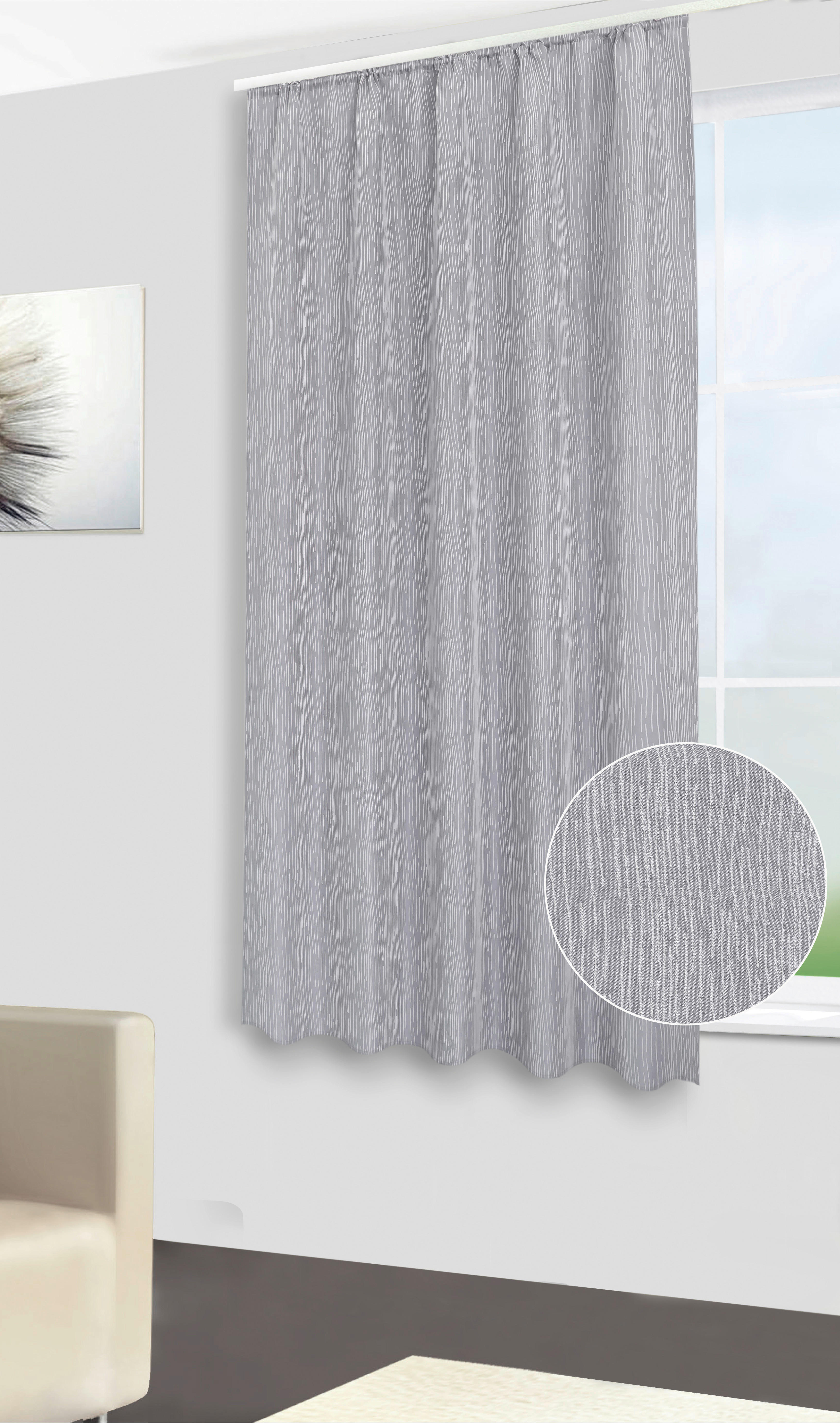 Dekovorhang Tessin silber B/L: ca. 140x175 cm Tessin - silber (140,00/175,00cm) - silver edition