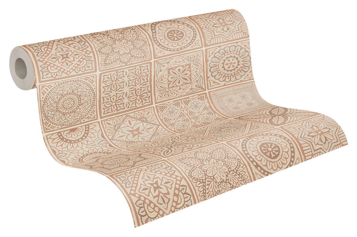 A.S.Creation Vliestapete Terra Fliesen rosa B/L: ca. 53x1005 cm Terra - rosa (53,00/1005,00cm) - A.S.Creation