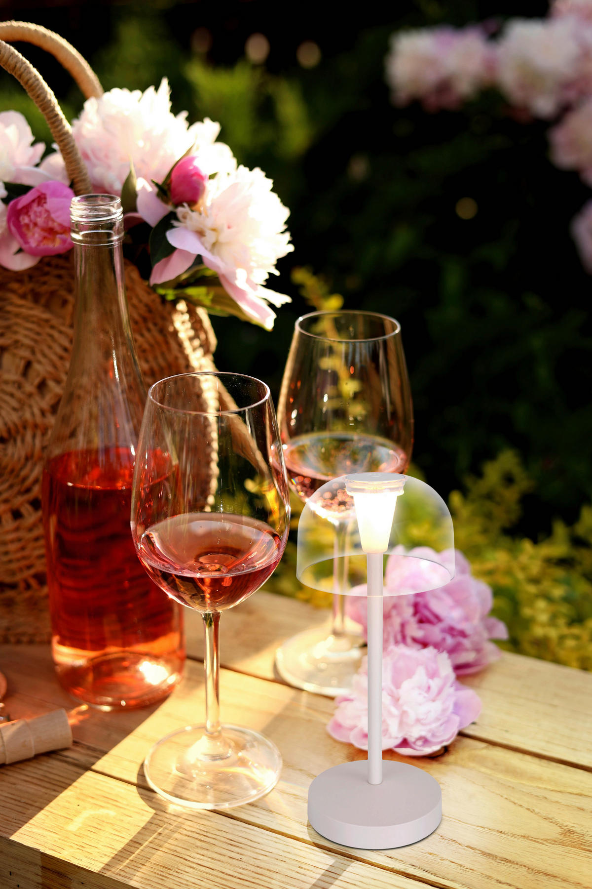 LED-Außentischleuchte weiß B/H/T/D: ca. 8x18,5x8x8 cm GOMBA - weiß (8,00/18,50/8,00cm) - Näve Leuchten