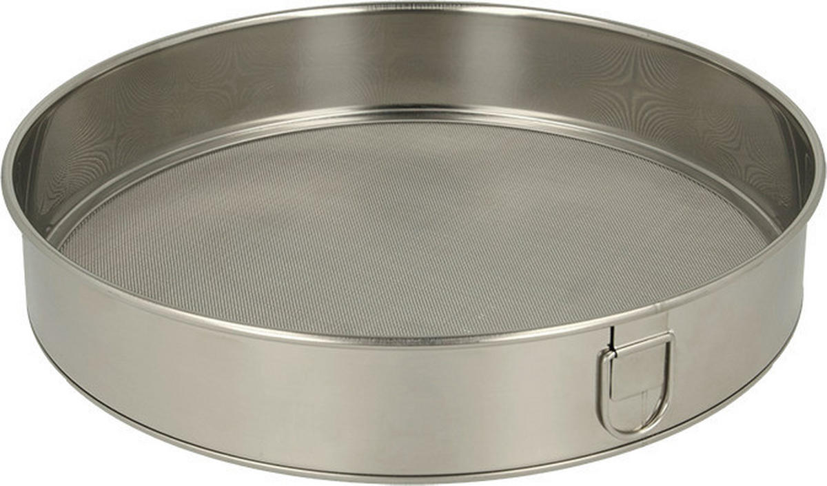 Haushaltshelfer silber Edelstahl B/H/L: ca. 23,8x26x4,8 cm Mehlsieb - silber (4,80/23,80/26,00cm)