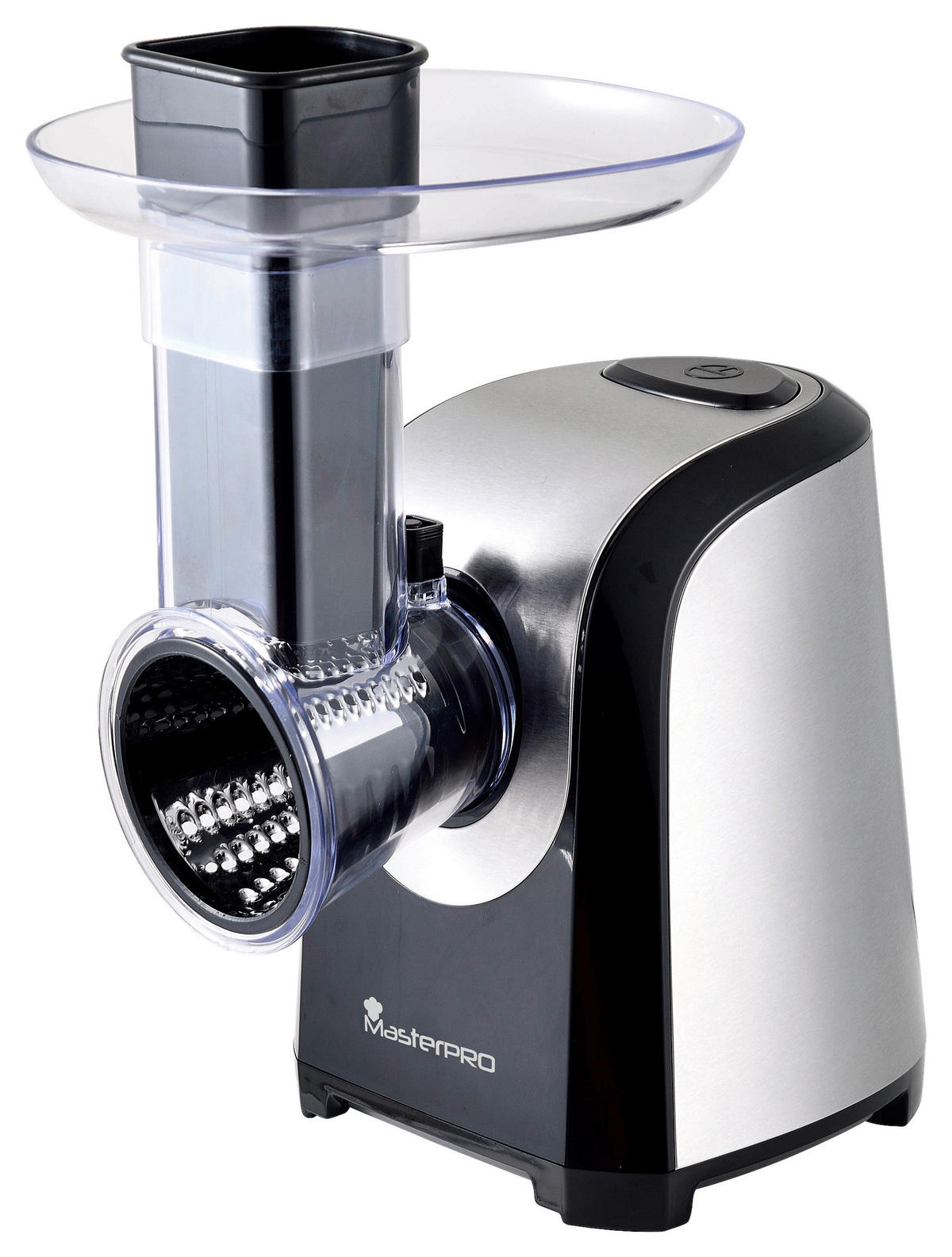 MASTERPRO Reibe elektrisch silber schwarz Edelstahl Kunststoff B/H/T: ca. 245x30,5x20,3 cm ca. 150 W Foodies BGMP-9103 - schwarz/silber (245,00/30,50/20,30cm) - MASTERPRO