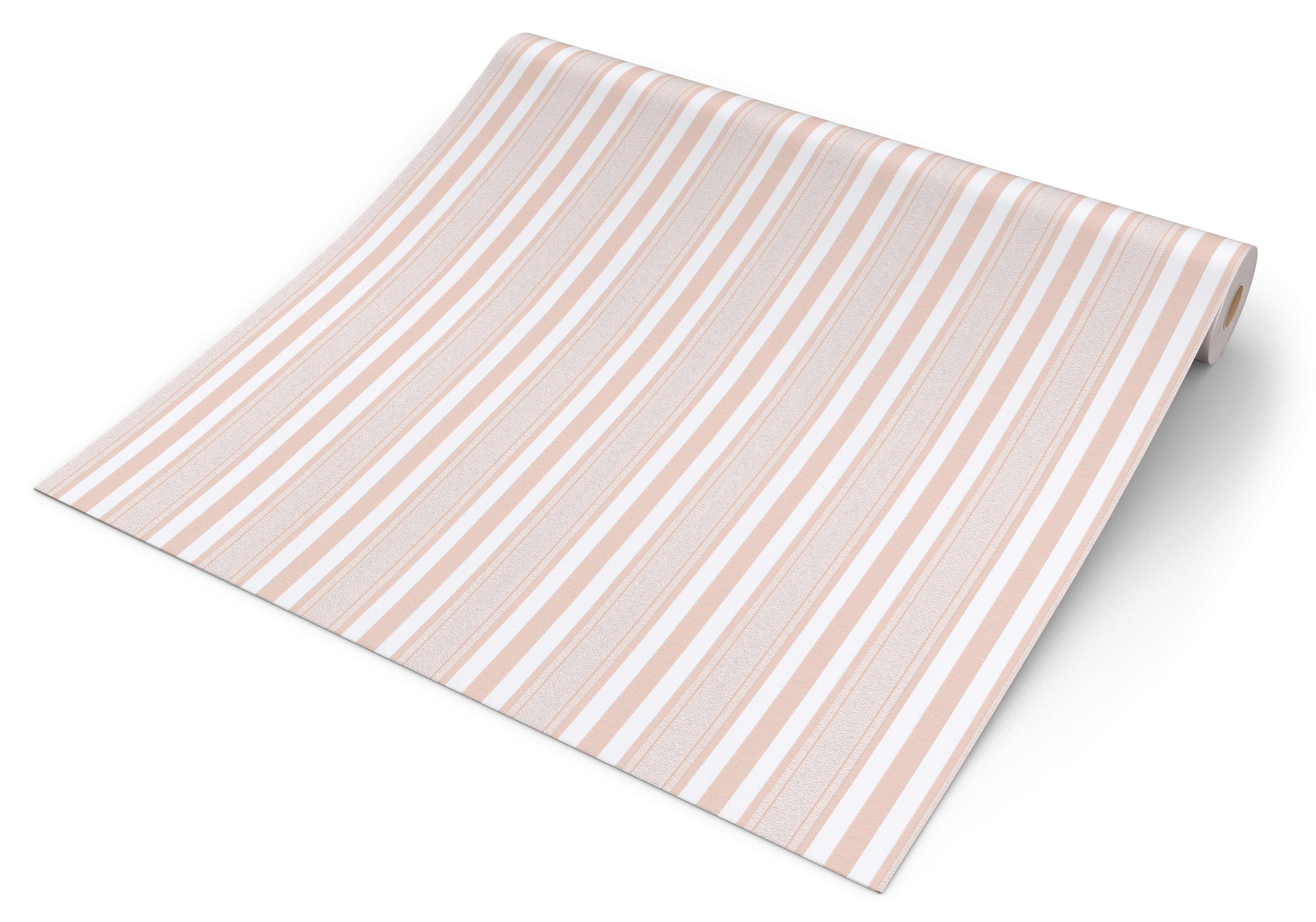 Vliestapete Streifen rosa weiß B/L: ca. 53x1005 cm