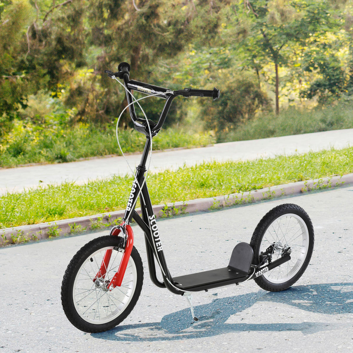 schwarz Kinderscooter 371-021BK - schwarz (139,00/58,00/96,00cm) - HOMCOM