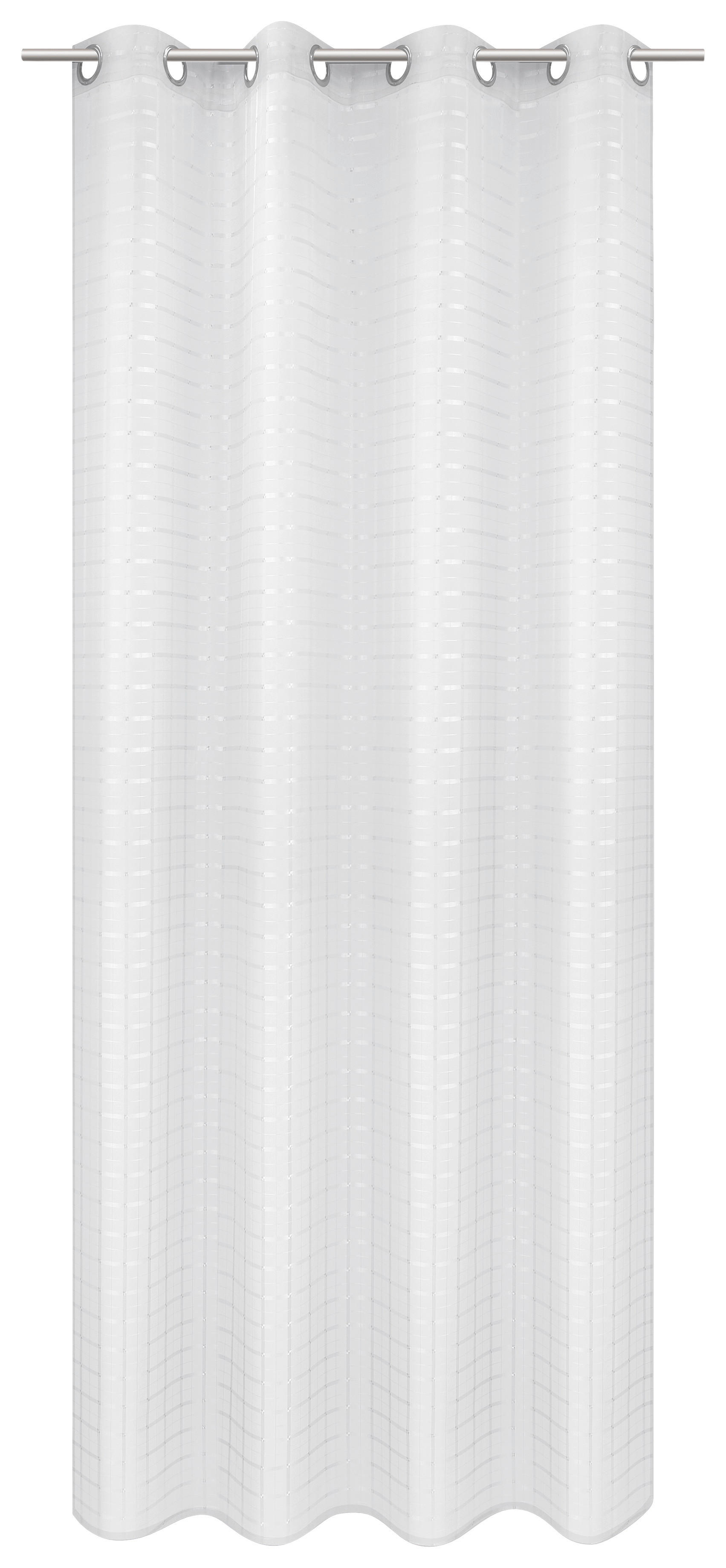 POCOline Ösenvorhang Check weiß B/L: ca. 135x245 cm Check - weiß (135,00/245,00cm) - POCOline