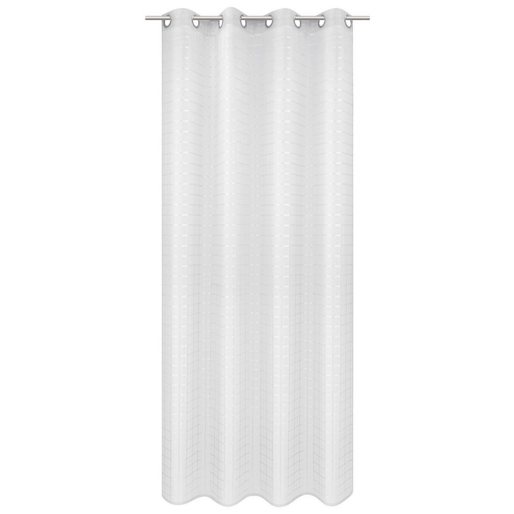 Thumbnail - POCOline Ösenvorhang Check weiß B/L: ca. 135x245 cm