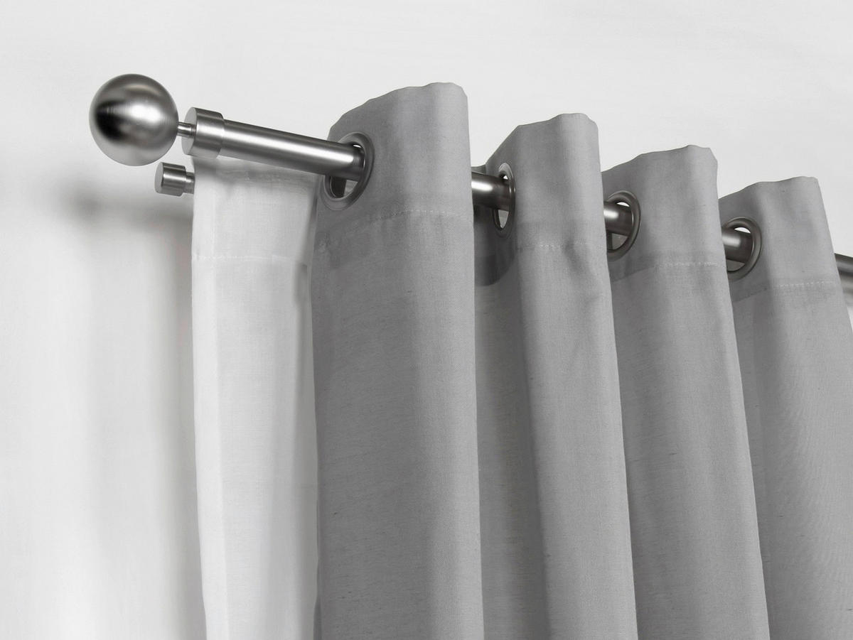 Stilgarnituren habito/ball-classic Edelstahloptik Metall ausziehbar von ca. 190 bis 360 cm 2.0 Läufe habito/ball-classic - Edelstahloptik - ondeco