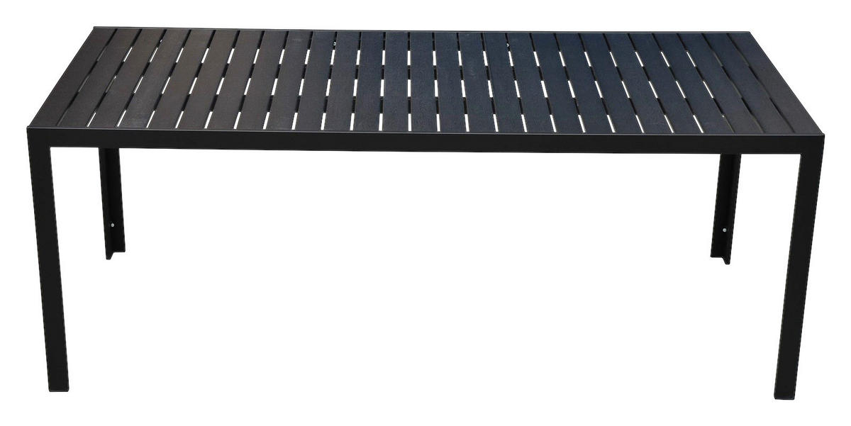 Outsunny Gartentisch schwarz Aluminium B/H/L: ca. 84,5x72x190 cm Gartentisch - schwarz (190,00/84,50/72,00cm) - Outsunny