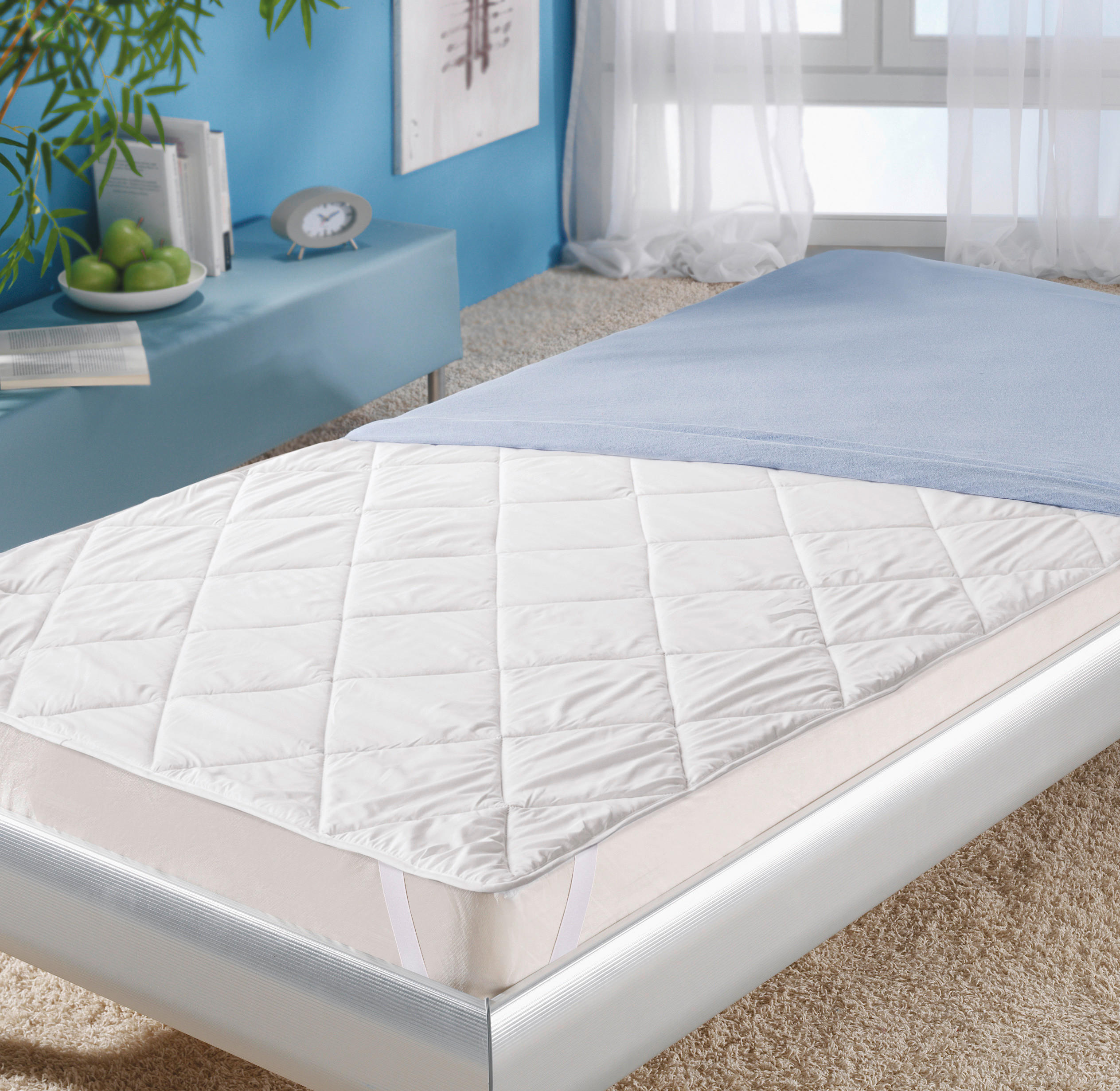Matratzenauflage Matratzenauflage 95x195cm - weiß (95,00/195,00cm)