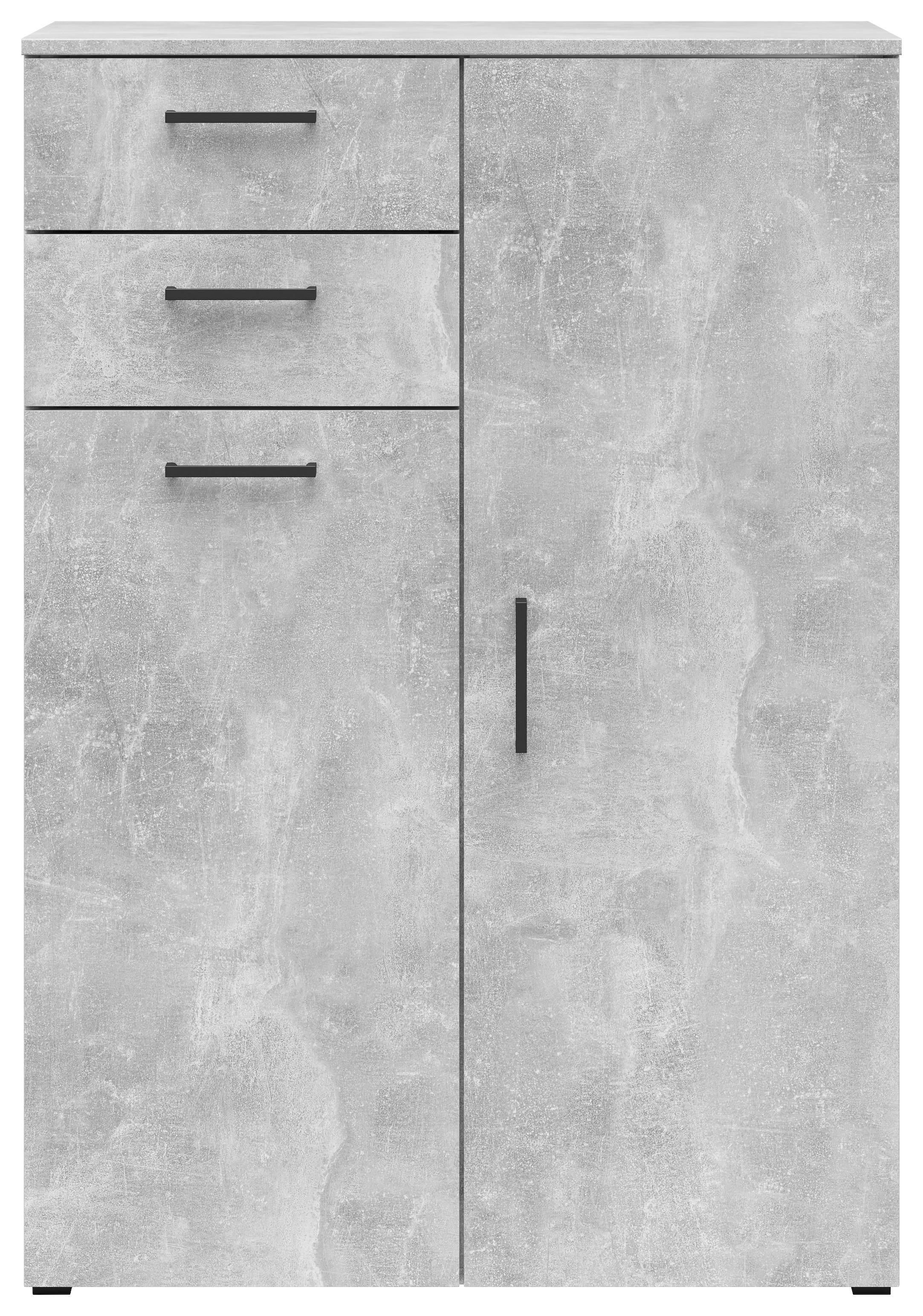 Kommode Multi-Stauraum Typ 32 Beton Optik B/H/T: ca. 80x115x40 cm Multi-Stauraum Typ 32 - Beton (80,00/115,00/40,00cm)