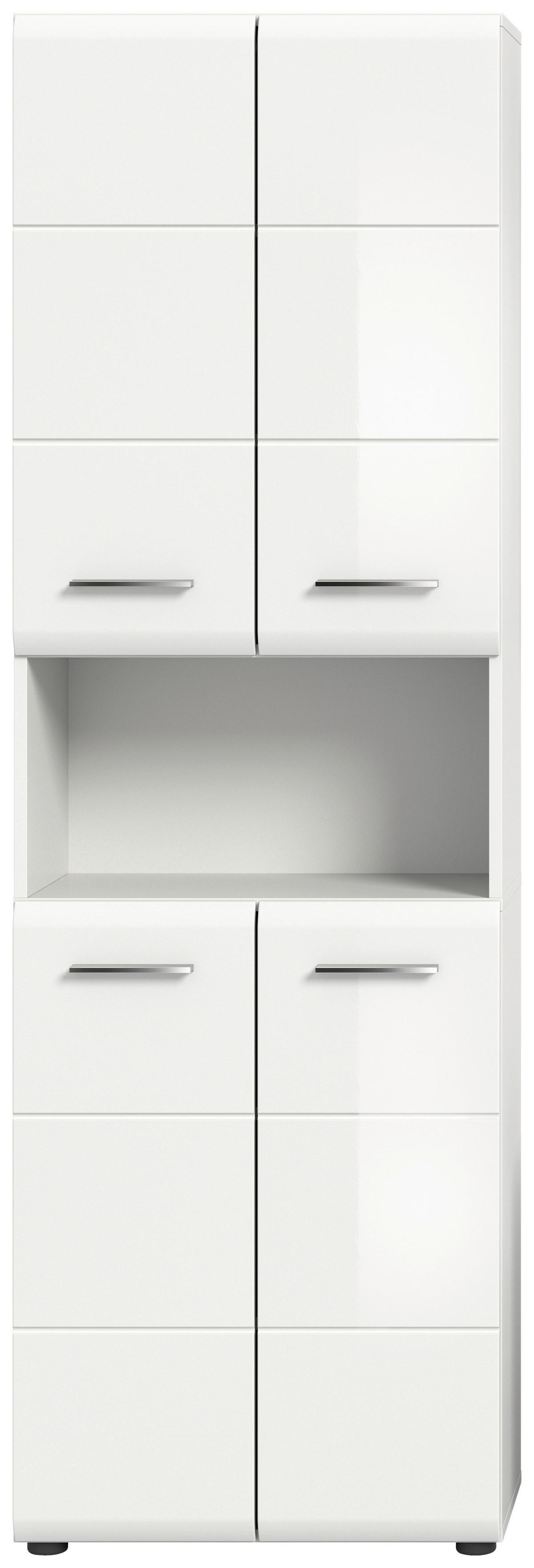Badhochschrank ICE weiß weiß Hochglanz B/H/T: ca. 60x185x30 cm ICE - weiß (60,00/185,00/30,00cm) - xonox.home