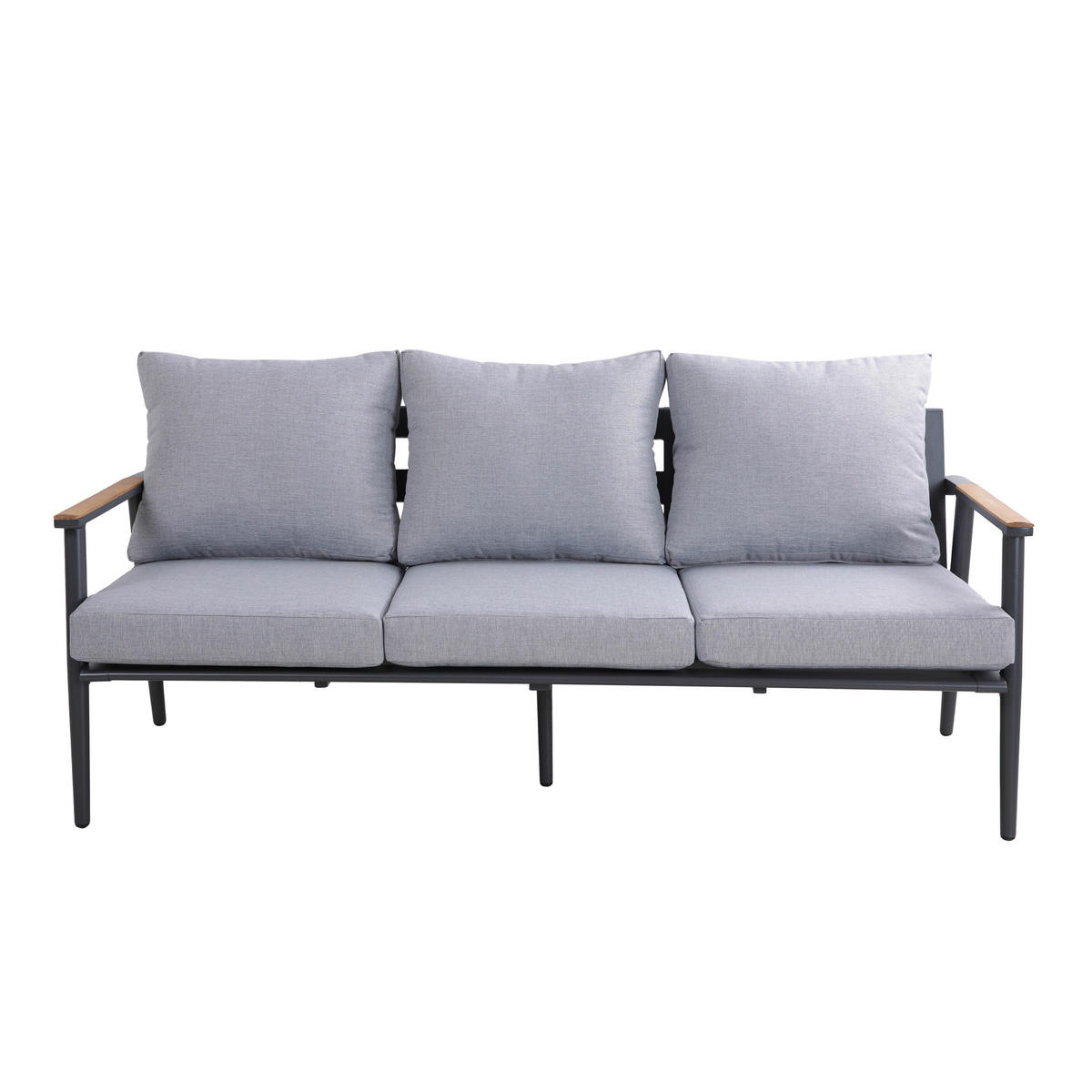 AXI Outdoor Living Loungeset Bibi braun Metall B/H/L: ca. 82,5x75,5x191,5 cm Bibi - braun/anthrazit (191,50/82,50/75,50cm) - AXI Outdoor Living