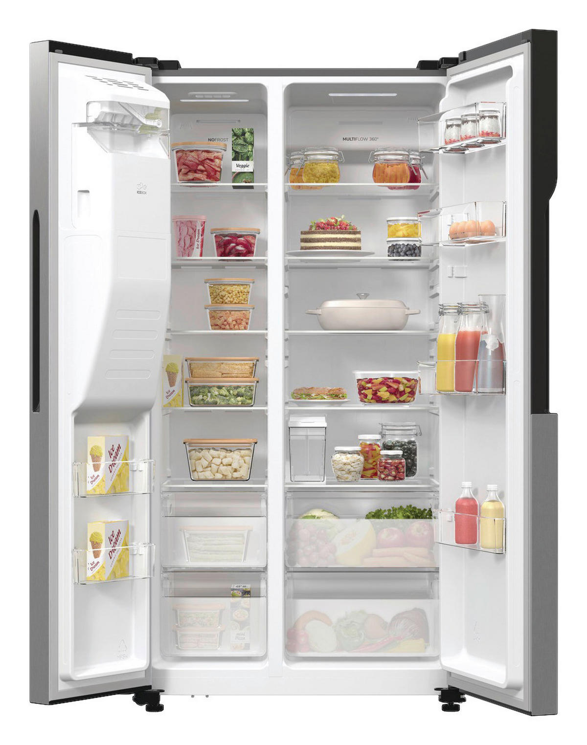 Gorenje Side by Side NRR9ESXL Edelstahloptik B/H/T: ca. 92x179x70 cm Side-by-Side NRR9ESXL - Edelstahloptik (92,00/179,00/70,00cm) - Gorenje