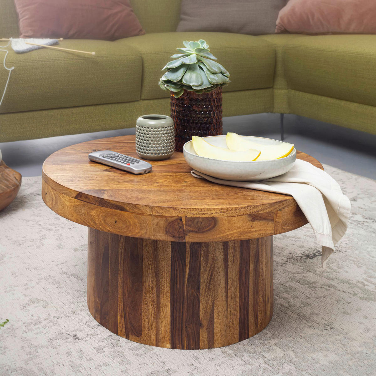 Couchtisch braun B/H/T: ca. 60x30x60 cm Couchtisch - braun (60,00/30,00/60,00cm) - Wohnling