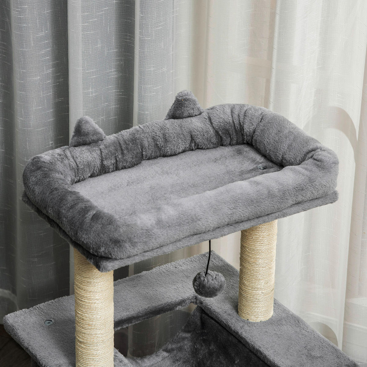 PawHut Kratzbaum grau Spanplatte B/H/L: ca. 48x48x90 cm Kratzbaum - grau (90,00/48,00/48,00cm) - PawHut