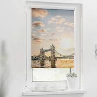 Verdunkelungsrollo Tower Bridge rot B/L: ca. 100x150 cm Tower Bridge - weiß/rot (100,00/150,00cm) - LICHTBLICK