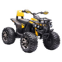 HOMCOM Kinderauto gelb B/H/L: ca. 65x100x73 cm Kinder-Elektrofahrzeug - gelb (73,00/65,00/100,00cm) - HOMCOM
