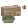 CreaTable Servierset Streat Dip Bowl grün Steinzeug Streat Dip Bowl - grün - CreaTable