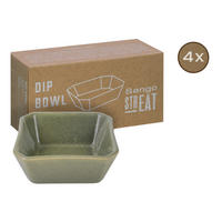 CreaTable Servierset Streat Dip Bowl grün Steinzeug Streat Dip Bowl - grün - CreaTable