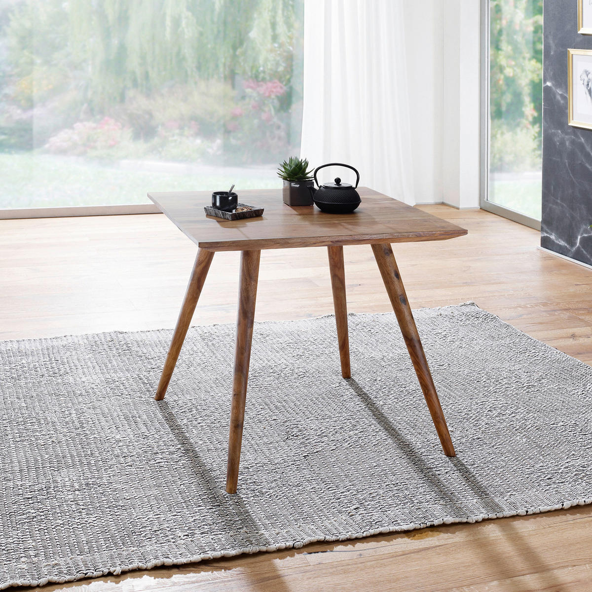 Esstisch natur B/H/T: ca. 80x76x80 cm Esszimmertisch - natur (80,00/76,00/80,00cm) - Wohnling