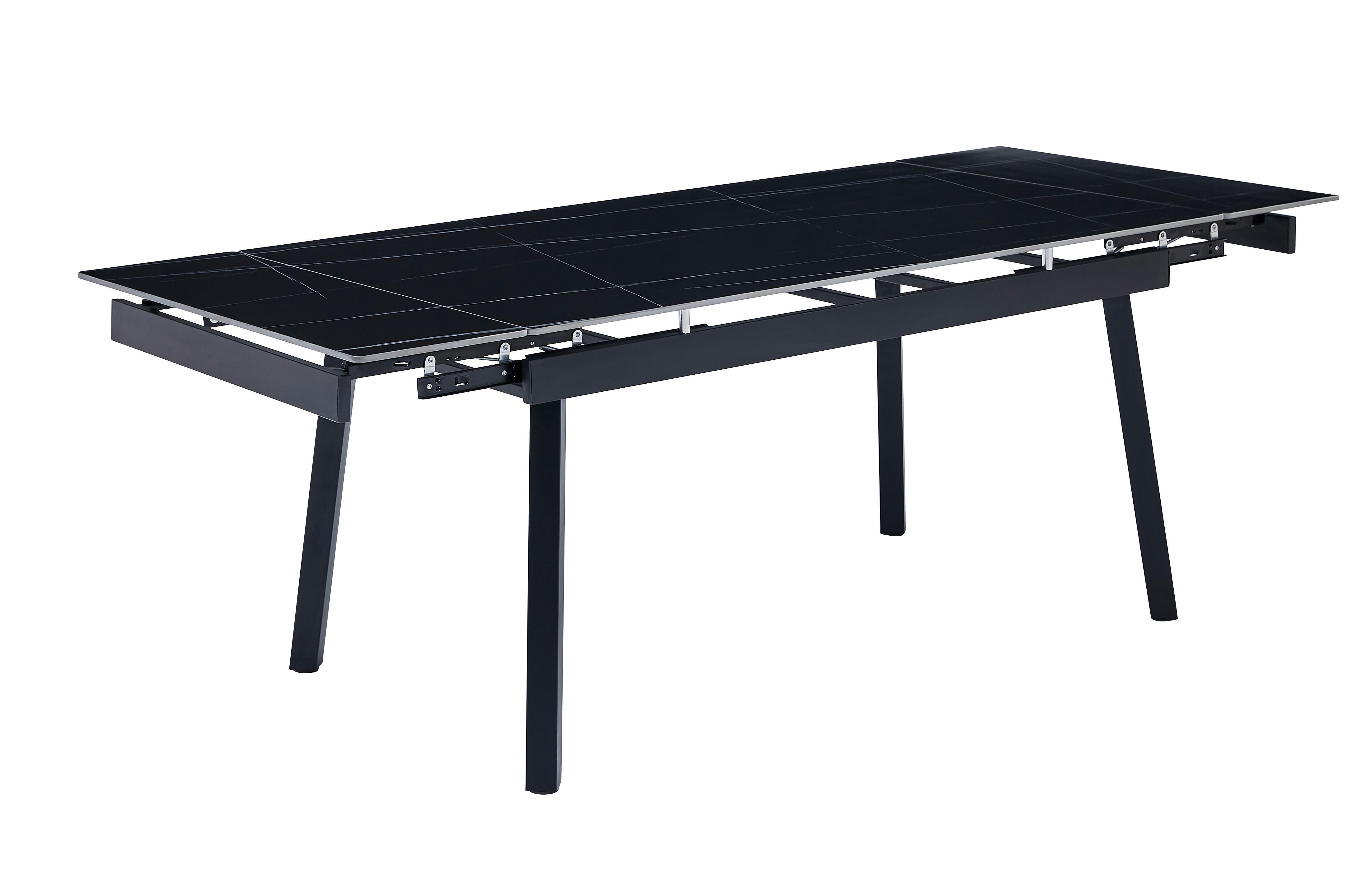 Esstisch Bilbao anthrazit Keramik Optik B/H/T: ca. 150x75x90 cm Bilbao - schwarz/anthrazit (150,00/75,00/90,00cm)