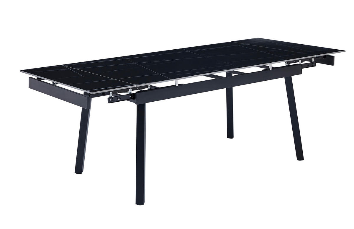 Esstisch Bilbao anthrazit Keramik Optik B/H/T: ca. 150x75x90 cm Bilbao - schwarz/anthrazit (150,00/75,00/90,00cm)