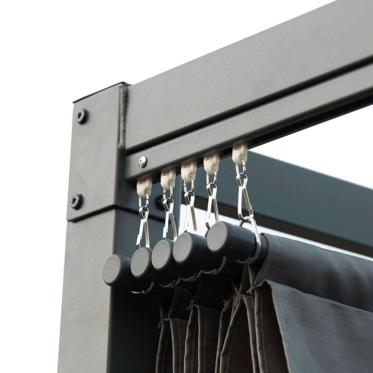 Outsunny Pergola dunkelgrau Stahl B/H/L: ca. 300x222x400 cm Pergola - dunkelgrau (400,00/300,00/222,00cm) - Outsunny