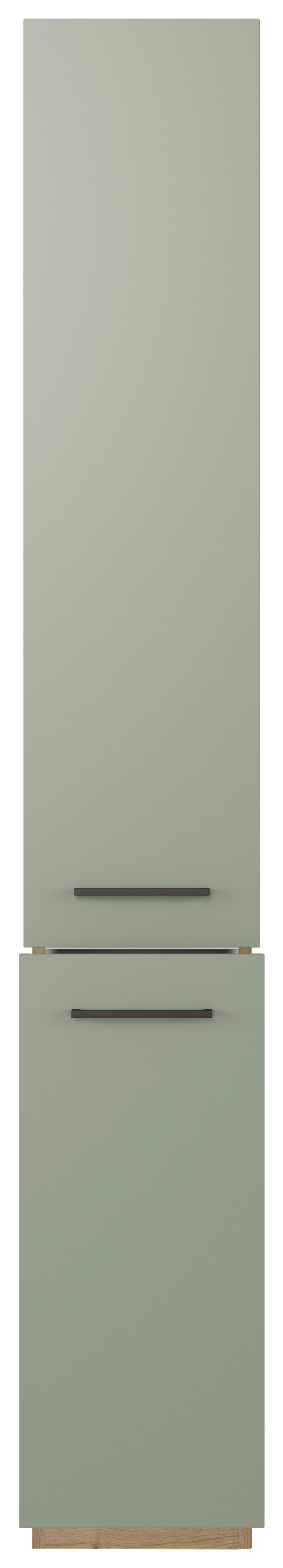 Apothekerschrank Cara grün B/H/T: ca. 30x200x57 cm Cara - Eiche/schwarz (30,00/200,00/57,00cm) - Flex-Well