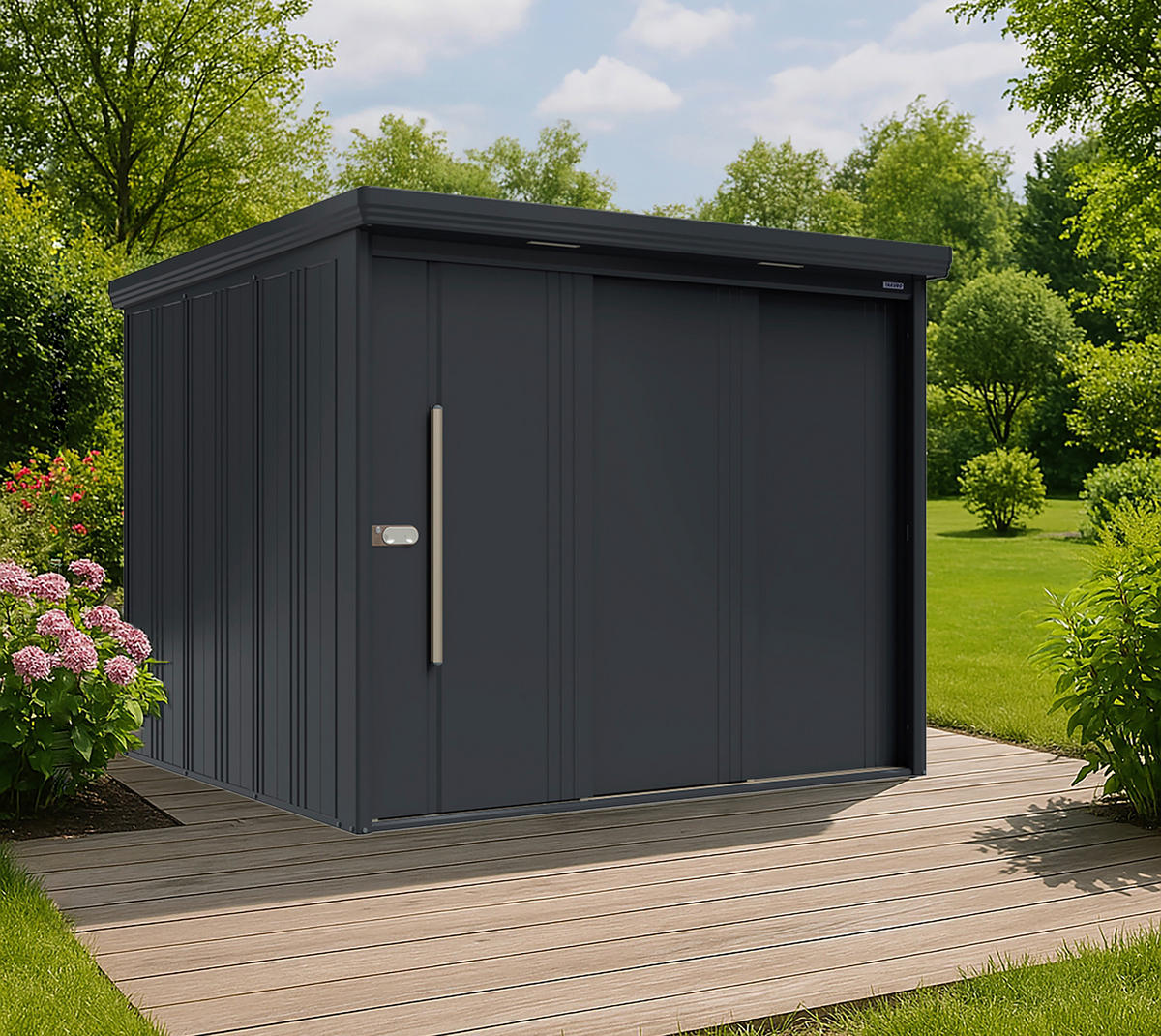Takubo Gerätehaus Casa anthrazit B/H/L: ca. 253x211x229 cm Casa - anthrazit (229,00/253,00/211,00cm) - Takubo