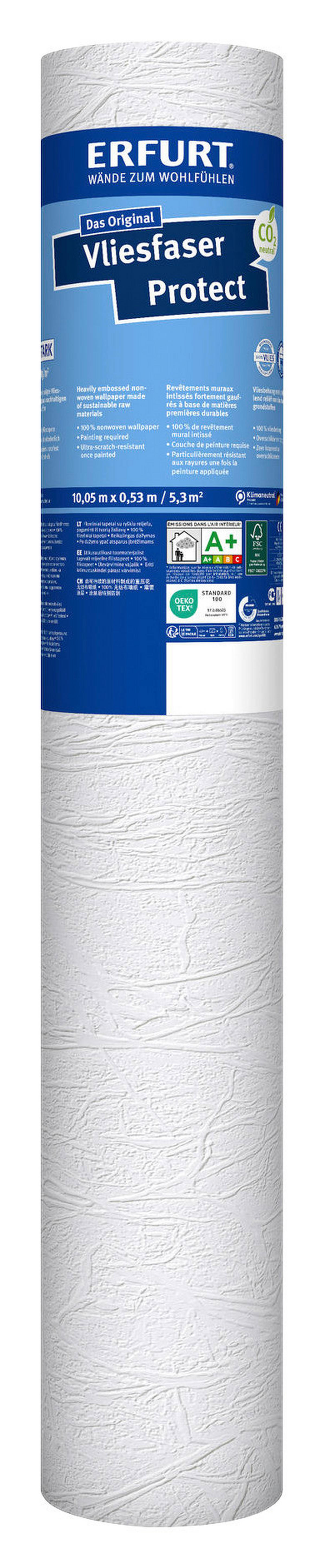 Erfurt Vliestapete Protect Protect weiß B/L: ca. 53x1005 cm Protect - weiß (53,00/1005,00cm) - Erfurt