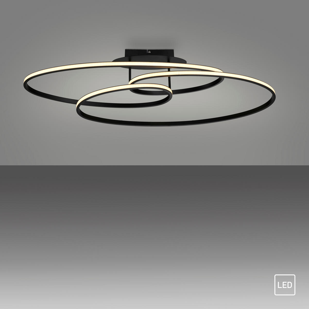 Just Light LED-Deckenleuchte schwarz B/H/L: ca. 30,5x22,5x81 cm LED-Deckenleuchte_Lumaca - schwarz (81,00/30,50/22,50cm) - Just Light