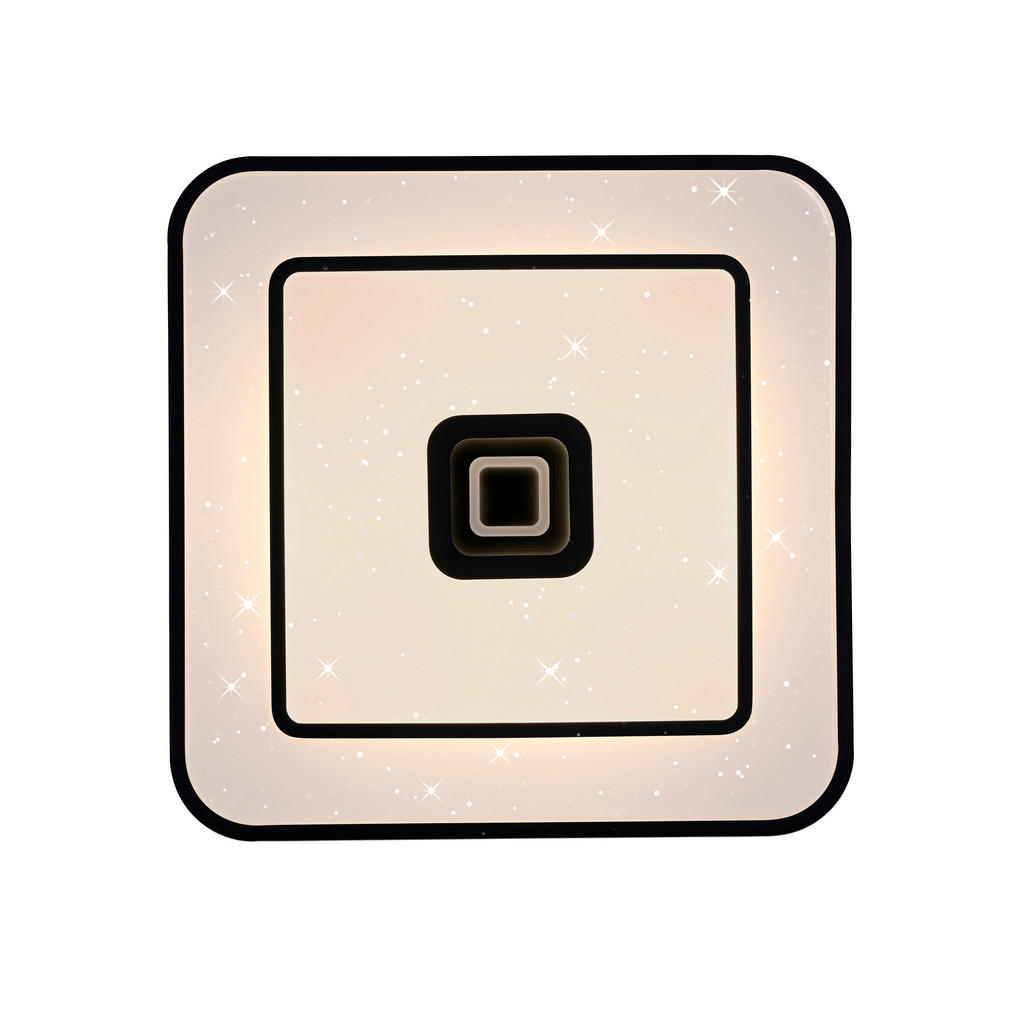 Thumbnail - Just Light LED-Deckenleuchte schwarz B/H/L: ca. 48x7,5x48 cm