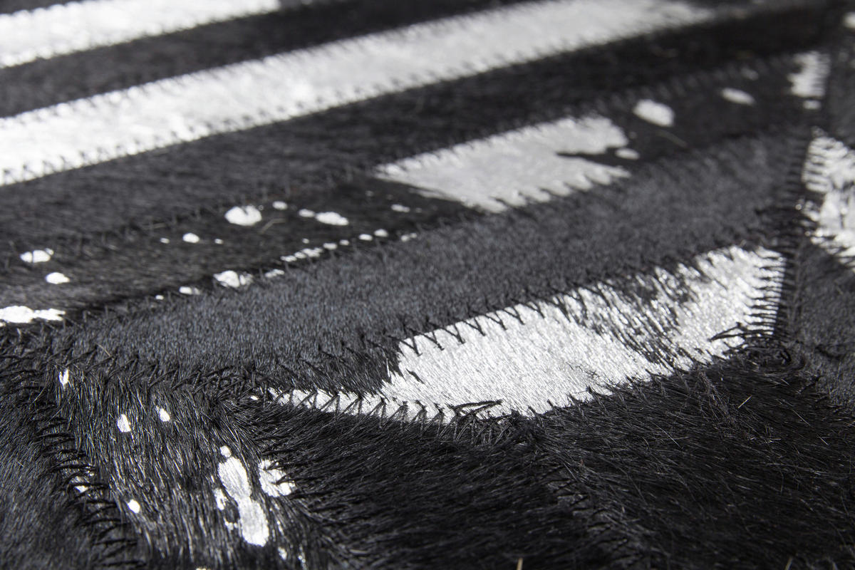 360Living Teppich Dazzle schwarz B/L: ca. 160x230 cm Dazzle - schwarz/silber (160,00/230,00cm) - 360Living