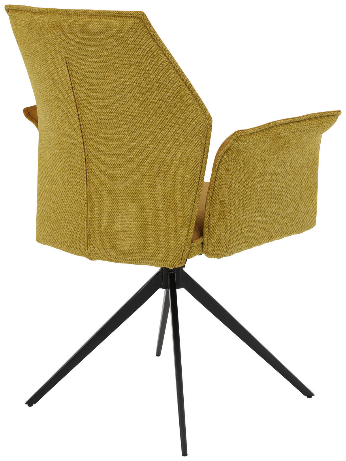Armlehnstuhl 4er Set SUSANNE gold Vintage schwarz Webstoff Microfaser Metall B/H/T: ca. 65x92x64 cm 4er Set SUSANNE - gold/schwarz (65,00/92,00/64,00cm) - Hela