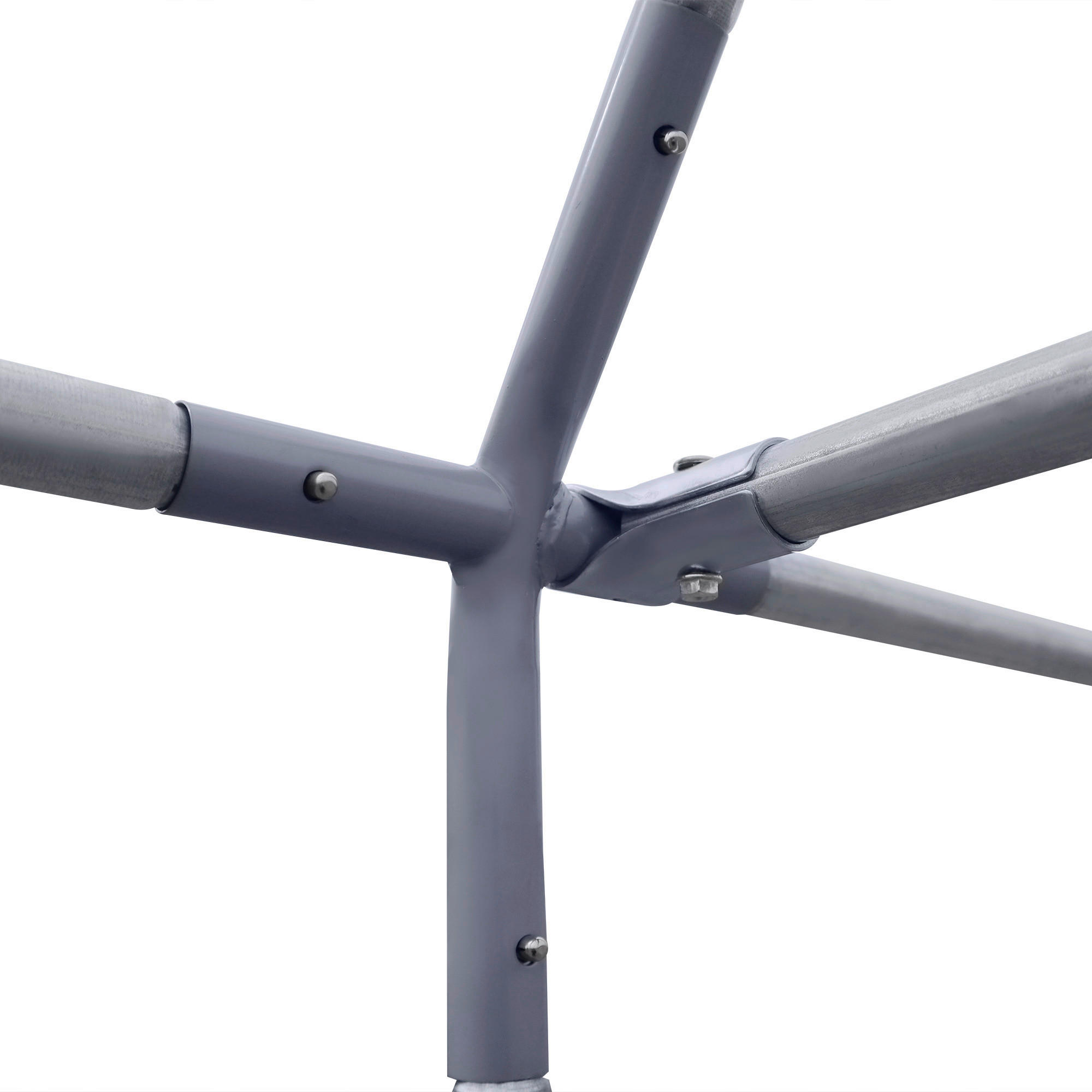 Thumbnail - PawHut Stall silber Edelstahl B/H/L: ca. 380x280x195 cm