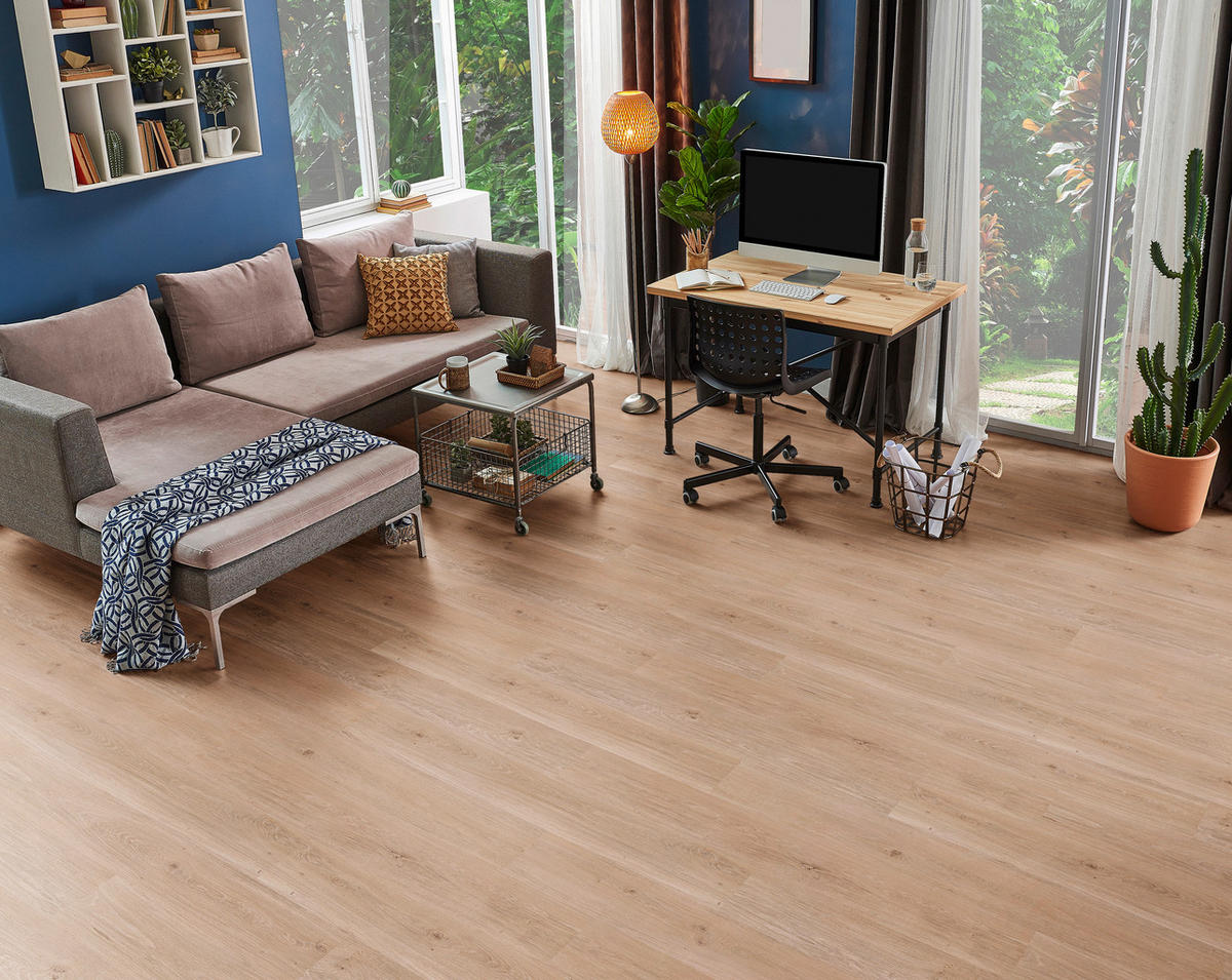 Click-Vinylboden Eiche dunkel ca. 2,17 m² im Paket  B/L: ca. 17,78x121,92 cm pro Paket Eiche dunkel ca. 2,17 m² im Paket - (17,78/121,92cm)