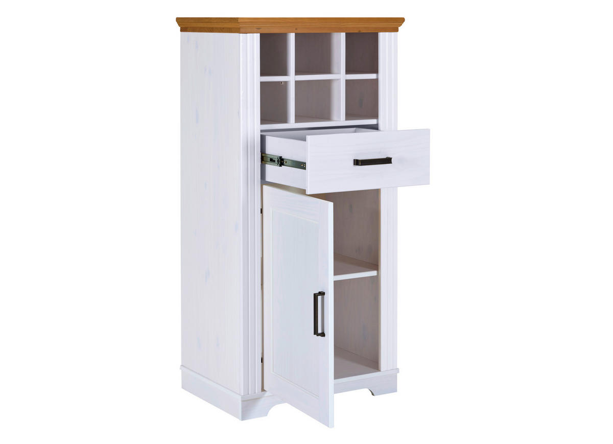 Kommode Maluno weiß lackiert B/H/L: ca. 48x136x68 cm Maluno - weiß (68,00/48,00/136,00cm) - Inter Link