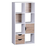 Regal Eiche Sonoma Nachbildung weiß lackiert B/H/T: ca. 60x120x29 cm Bücherregal - Eiche/weiß (60,00/120,00/29,00cm) - Wohnling
