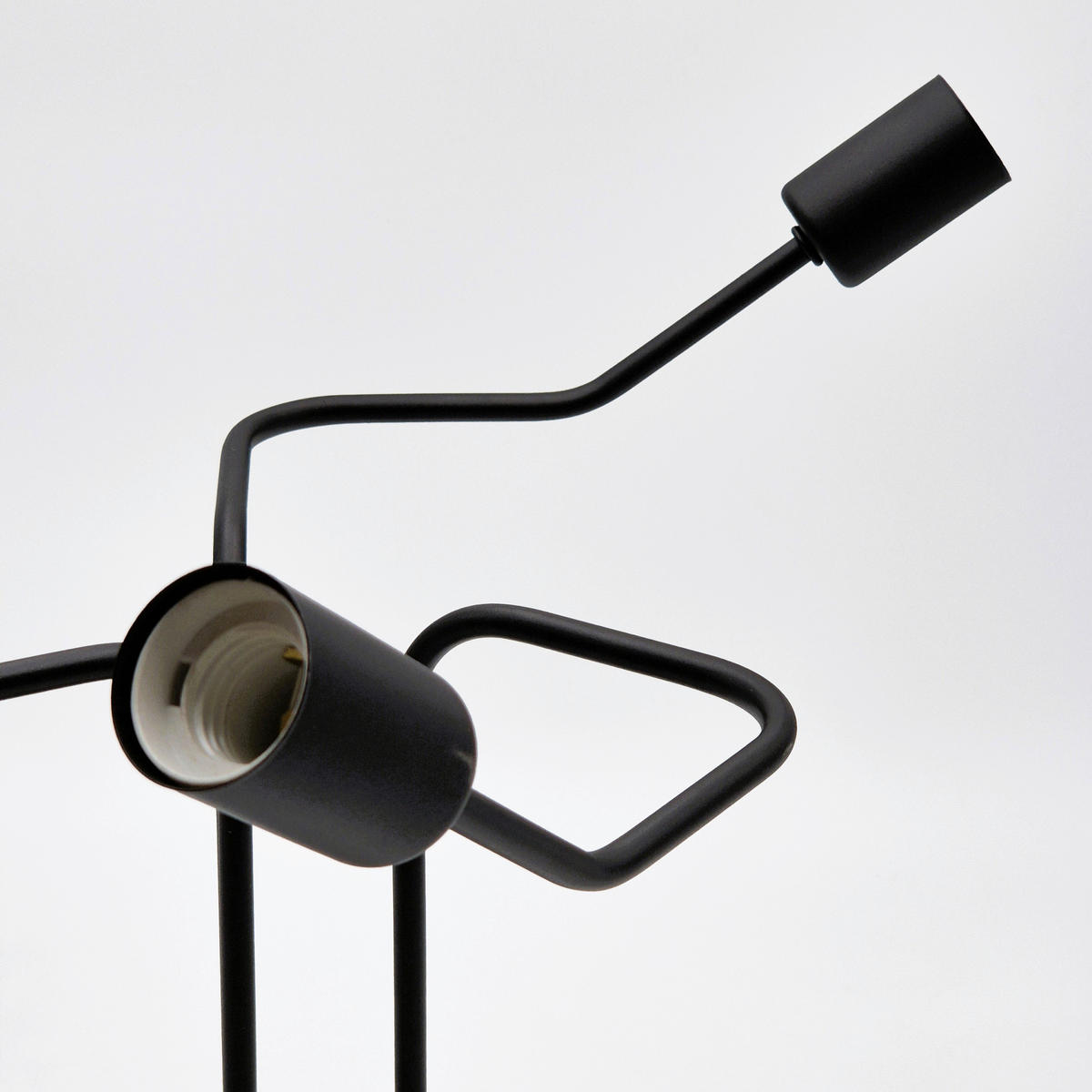 Lamkur Deckenleuchte DOMINO 51215 schwarz Stahl H/L: ca. 40x55 cm E27 3 Brennstellen Domino - schwarz (55,00cm) - Lamkur