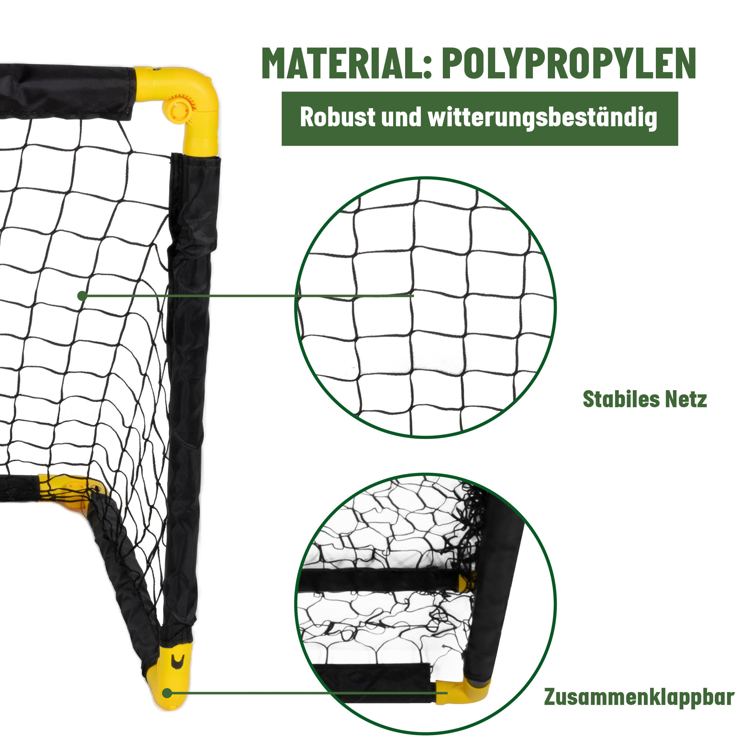 Fußballtor gelb B/H/T: ca. 50x44x44 cm Fußballtor_2erSet 50x44x44cm - gelb/schwarz (50,00/44,00/44,00cm)
