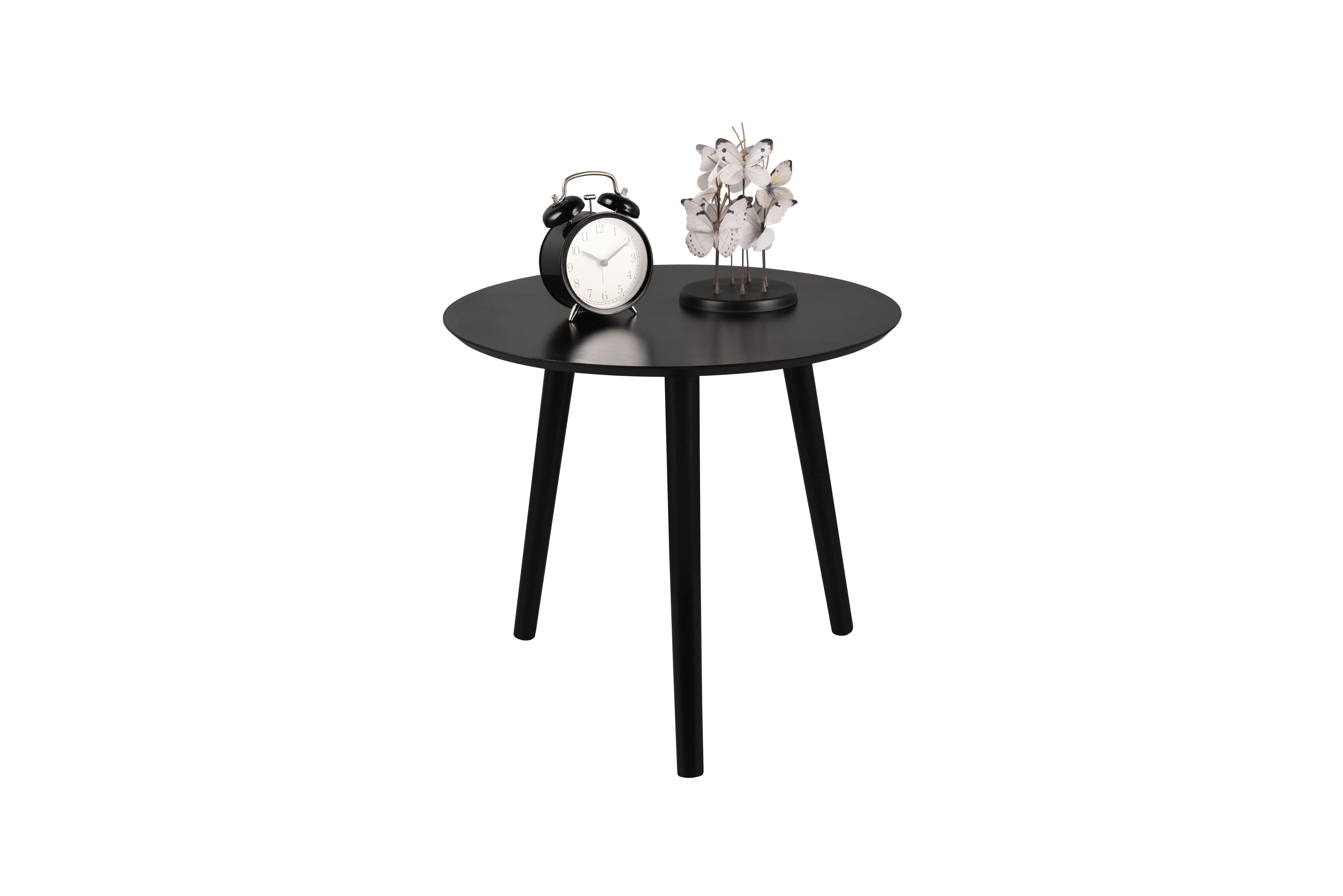 Beistelltisch Vilma schwarz H/D: ca. 50x50 cm Vilma - schwarz (50,00/50,00cm)