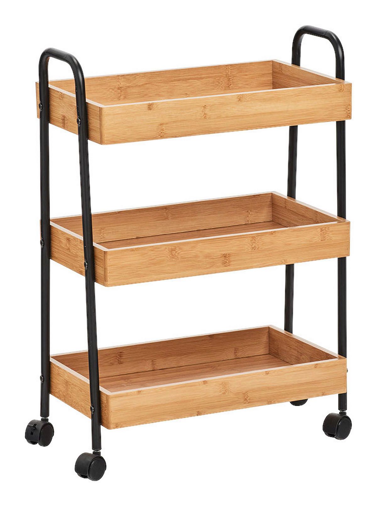 Zeller Rollwagen natur Bambus B/H/T: ca. 50x71x28 cm Rollwagen - natur (50,00/71,00/28,00cm) - Zeller