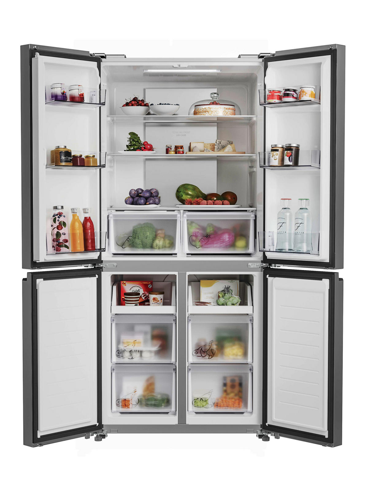 Hoover Multi-Door Kühl-/Gefrierkombination HHCR3818ENPL Edelstahloptik B/H/T: ca. 83,3x181,5x65 cm Multi-Door HHCR3818ENPL - Edelstahloptik (83,30/181,50/65,00cm) - Hoover