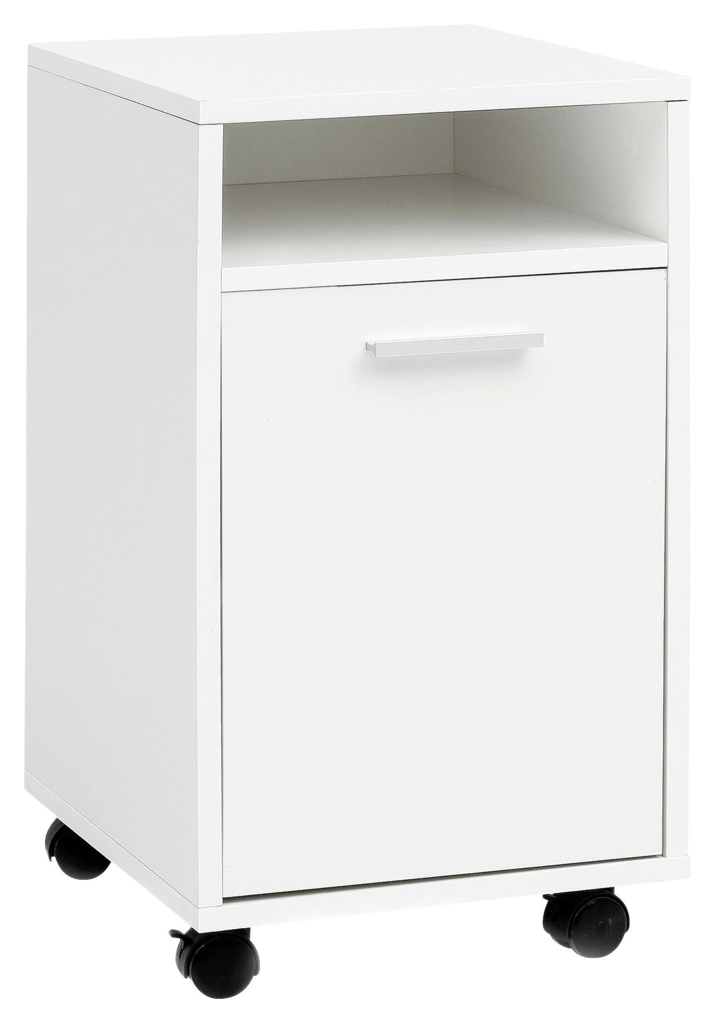 Rollcontainer weiß Spanplatte B/H/T: ca. 33x60x38 cm Rollcontainer - weiß (33,00/60,00/38,00cm) - Wohnling