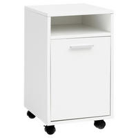 Rollcontainer weiß Spanplatte B/H/T: ca. 33x60x38 cm Rollcontainer - weiß (33,00/60,00/38,00cm) - Wohnling