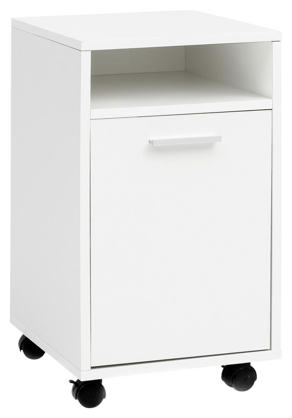 Rollcontainer weiß Spanplatte B/H/T: ca. 33x60x38 cm Rollcontainer - weiß (33,00/60,00/38,00cm) - Wohnling
